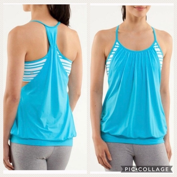 lululemon athletica Tops - Lululemon Striped No Limits Tank
